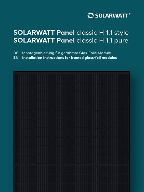 SOLARWATT Panel classic H 1.1 style.